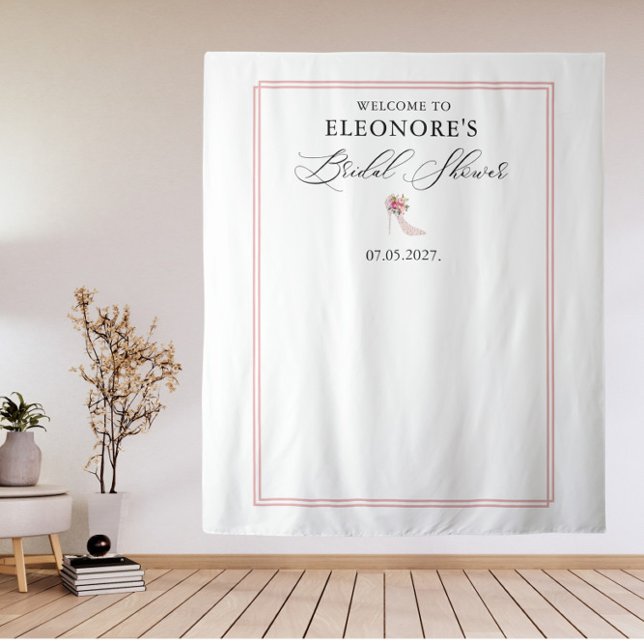 Tapete De Parede Boas-vindas ao Chá de panela Rosa High Heels (Criador carregado)