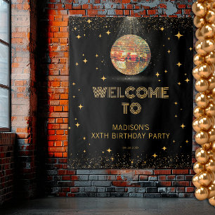 Tapete De Parede Boas-vindas de Aniversário Bola de Discoteca Brilh