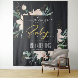 Tapete De Parede BOAS-VINDAS PARA CHÁ DE BEBÊ COM Aquarela FLORAL R