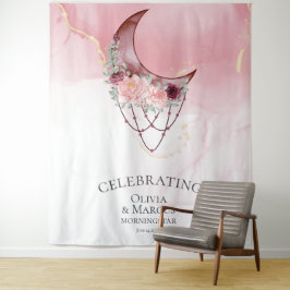 Tapete De Parede BOHO Aquarela Rosa Poeirento Celestial
