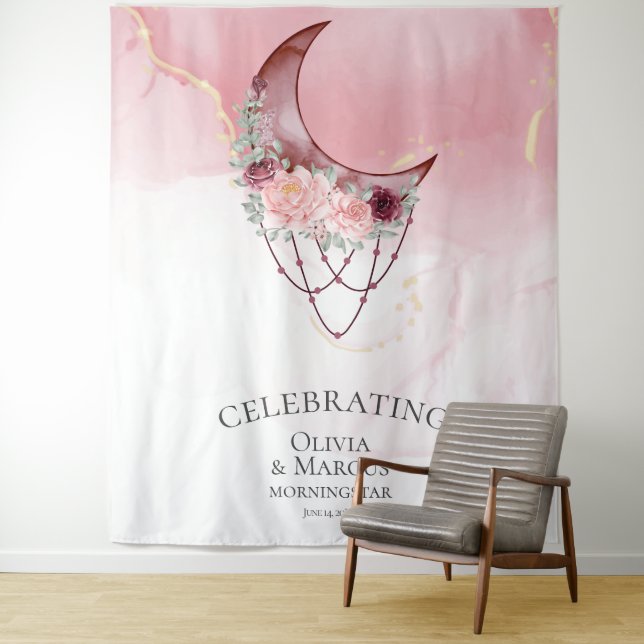 Tapete De Parede BOHO Aquarela Rosa Poeirento Celestial (In Situ)