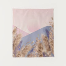 Boho Chic Pastel Pampas Paisagem