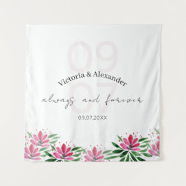 Tapete De Parede Boho Elegante Rosa Lotus Flores Aquarelas