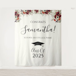 Tapete De Parede Boho Floral Parabéns Fundo Fotográfico de Formatur