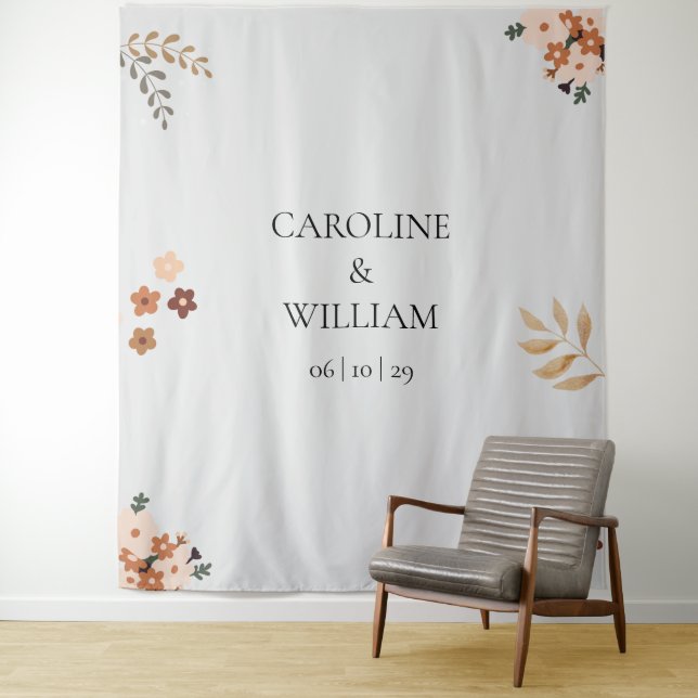 Tapete De Parede Boho Floral Photo Booth Backdrods (In Situ)