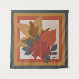 Tapete De Parede Boho Laranja Amarelo Azul Vermelho Texturizado Bot