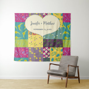 Tapete De Parede Boho Maximalista Patchwork Quilt Wedding