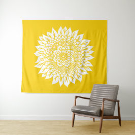 Tapete De Parede Boho Mustard Amarelo