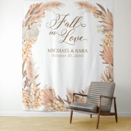 Tapete De Parede Boho Pampas White Pumpkin backdrop fall banner 