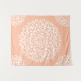 Tapete De Parede Boho Peach Mandala