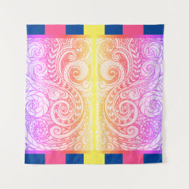 Tapete De Parede Boho Rainbow Doodle Wall Tapestra