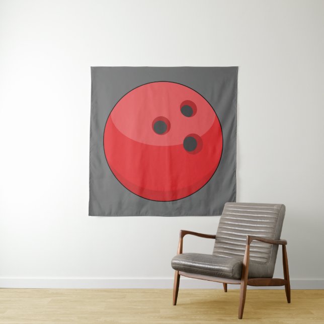 Tapete De Parede Bola de boliche vermelha (In Situ)