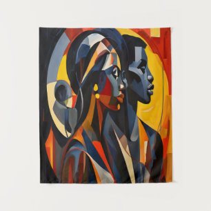 Tapete De Parede Bold Abstrato Cubist Retrato Arte