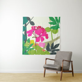 Tapete De Parede Bold Blooming Geraniums Florist Modern
