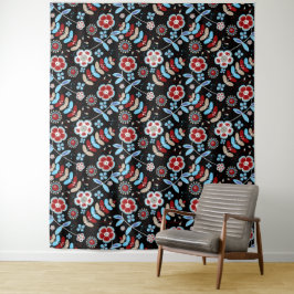 Tapete De Parede Bold Folk Floral Pattern