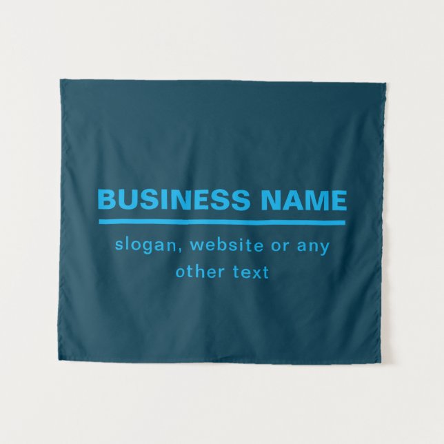 Tapete De Parede Bold Modern Business Name Modelo | Azul (Frente (Horizontal))