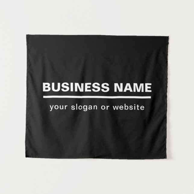 Tapete De Parede Bold Modern Business Name Modelo | B&W (Frente (Horizontal))