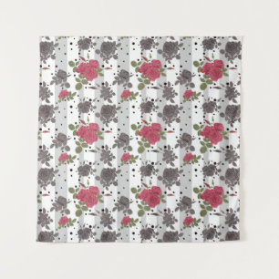 Tapete De Parede bolinhas de padrões simples do Retro Vintage rosa