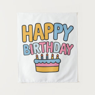 Tapete De Parede Bolo de Aniversário Feliz