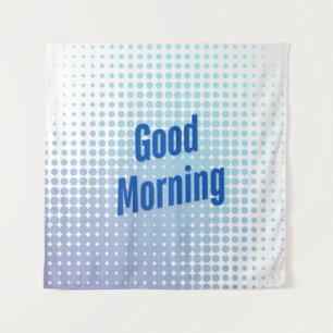 Tapete De Parede Bom dia, pontos azuis