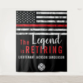 Tapete De Parede Bombeiro Aposentadoria Linha Vermelha Bandeira Bom