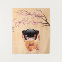 Boneca Kokeshi Ume - Garota Geisha Japonesa do Pês