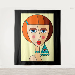 Tapete De Parede Bonita Cubismo Das Mulheres Ruivas