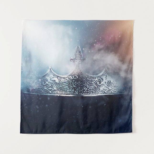 Tapete De Parede Bonita rainha e coroa-rei (Frente)