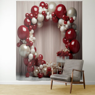 Tapete De Parede Bonito arco vermelho e Cinza