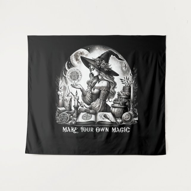 Tapete De Parede Bonito Bruxa Apothecary faz sua própria magia (Frente (Horizontal))
