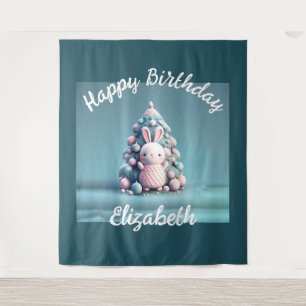 Tapete De Parede Bonito, engraçado, coelho, estilo kawaii