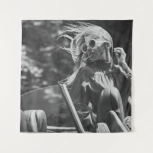 Tapete De Parede Bonito mulher no carro conversível