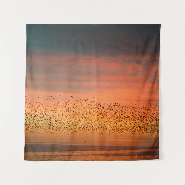 TAPETE DE PAREDE BONITO SOL COM AVES (Frente)