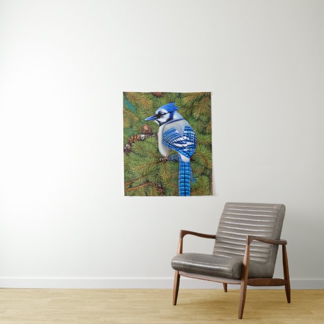 Tapete De Parede Bonito Wilderness Blue Jay (In Situ)