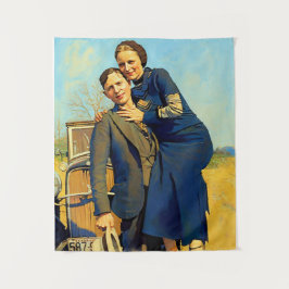 Tapete De Parede Bonnie Parker Clyde Barrow 1933 Faux Painting