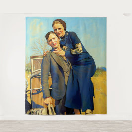 Tapete De Parede Bonnie Parker Clyde Barrow 1933 Faux Painting