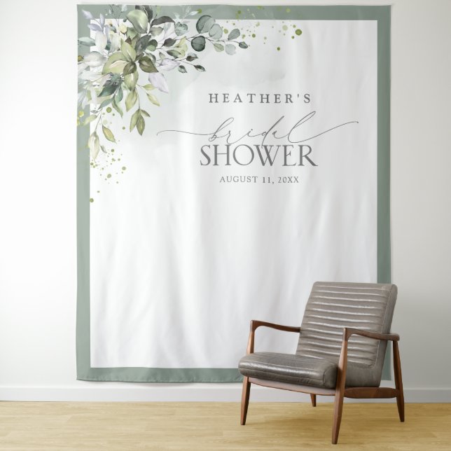 Tapete De Parede Booth de Fotografia do Chá de panela Eucalyptus Az (In Situ)