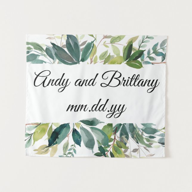 Tapete De Parede Booth Personalizado de Recepção de Casamento outon (Frente (Horizontal))