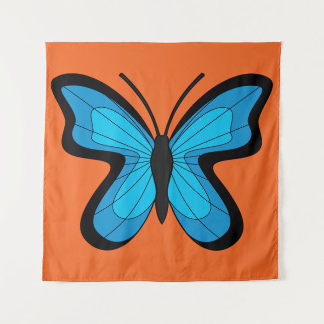 Tapete De Parede Borboleta Azul (Frente)