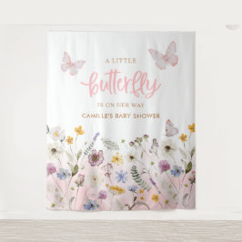 Tapete De Parede Borboleta e Chá de fraldas de flor selvagem