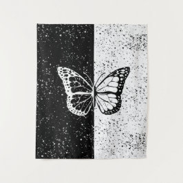 Tapete De Parede Borboleta Elegante Stars Black White Day and Night