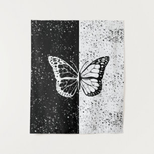 Tapete De Parede Borboleta Elegante Stars Black White Day and Night