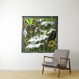 Tapete De Parede Borboletas e renda da Rainha Anne