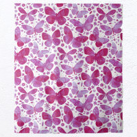 Borboletas Padrão de Aquarela Rosa