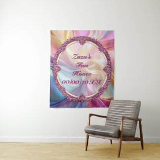 Tapete De Parede Borda Chique Colorida Seda Pastel Personalizar