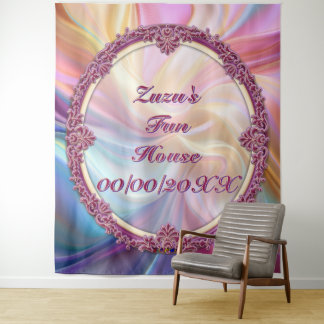 Tapete De Parede Borda Chique Colorida Seda Pastel Personalizar