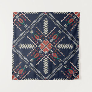 Tapete De Parede Bordado Palestino: Design de Padrão Tradicional