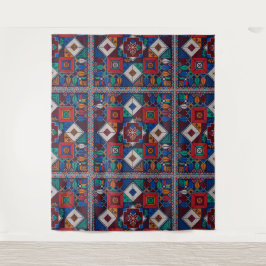 Tapete De Parede Bordado Tradicional da Palestina Tatreez colorido