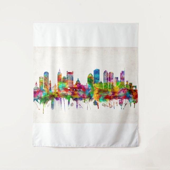 Tapete De Parede Boston Massachusetts Skyline (Frente)