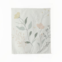 Botânica Suave – Flor Silvestre Pastel Minimalista